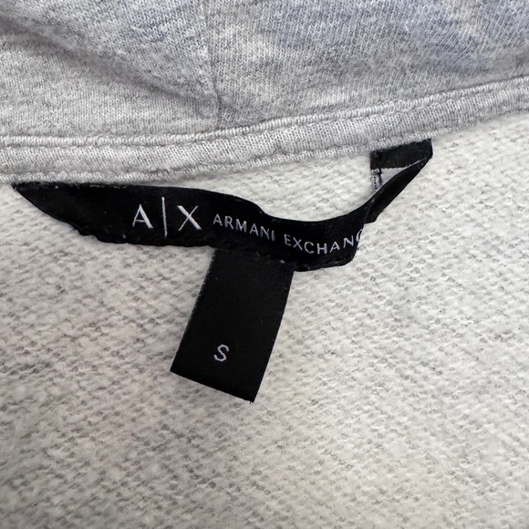 ARMANI EXCHANGE Gray Oversized Sweat Hoodie - Picture 8 of 9